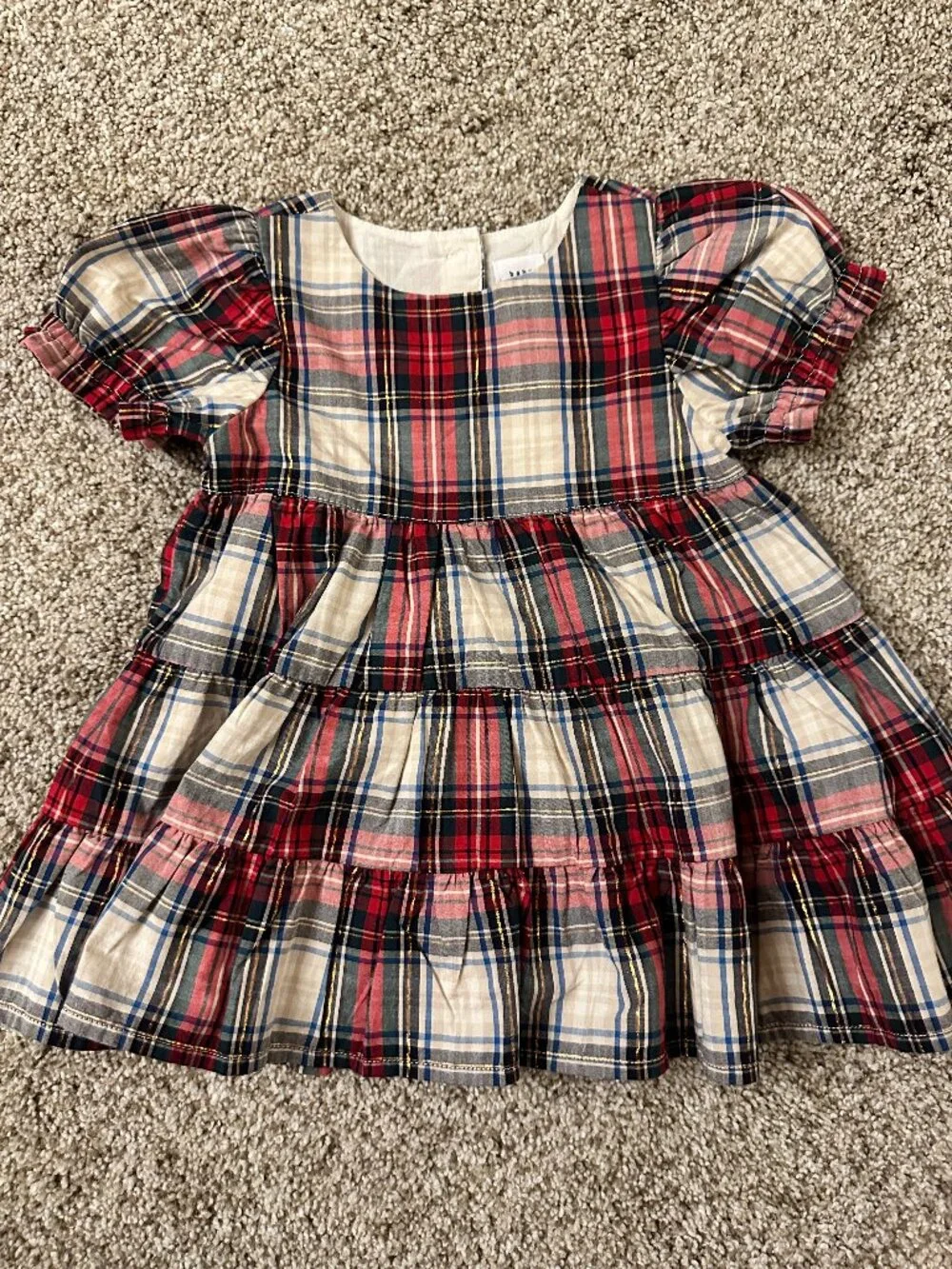 Baby Gap Girl’s 6-12 Month Plaid Dress With Diaper Cover NWT NEW